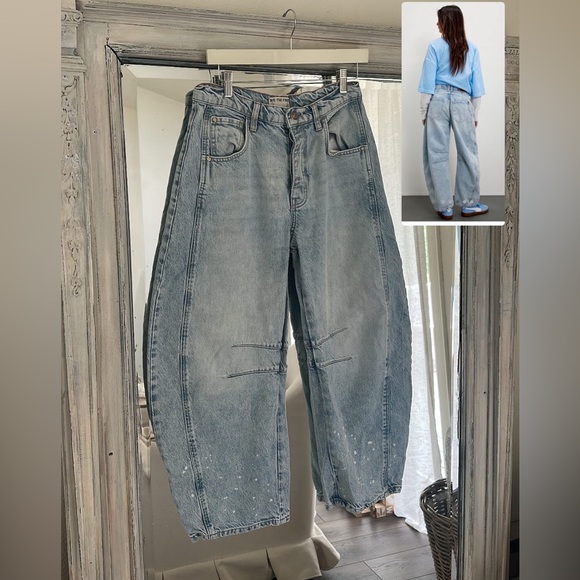 Free People Barrel Jeans 27 - Picture 1 of 3